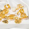 Hair Clips 9pcs/set Gold Color Spring Spiral Hairpins For Women Girls Elephant Feather Star Charm Clip Braids Jewelry Accessories