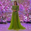 Vestidos casuais básicos elegantes lantejoulas longos vestidos formais e noite sexy manga justa ajuste verde malha brilhante vestidos de baile 230629