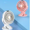 1pc USB Small Fan Mini Dormitory Clip On Fan Rechargeable Desktop Bed Portable Silent Fan