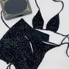 Klassiska 3 stycken veet bikini set badkläder mode brev tryck baddräkt semester solskyddsmedel sexiga flickor strandkläder cjd23063010