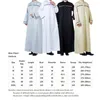 Etniska kläder Eid Mubarak Kaftan Dubai Abaya Turkiet Muslimska män Arabiska islamiska kläder Lyxiga Saudiarabien Long Robe Loose Jubba Thobe