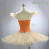 Pêche orange Tutu crêpe Casse-Noisette Tutu de Noël pour les filles Performance Tutus Costume de scène de ballet classique Ballet professionnel206S