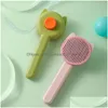 Brosses De Toilettage Pour Chiens En Acier Inoxydable Peigne Pour Animaux De Compagnie Auto-nettoyant Supprimer Brosse À Cheveux Chiens Peignes De Démêlage Drop Delivery Home Garden Pet Sup Dh1Xi