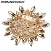 Broches WEIMANJINGDIAN Merk Diverse Kleuren Koffie Paars Rood Zwart Of Clear Crystal Elegante Bloem Sieraden Broche Corsage