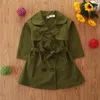 Casaco Meninas Trench Coats Primavera Outono Jaqueta de Algodão Casacos Moda Estilo Inglaterra Jaqueta Para Menina Roupas de Crianças