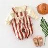 Zestawy odzieży Milancel Spring Baby Rompers w paski Baby Baby Bear Doll Doll Dalle Girl