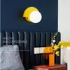 Wall Lamp Modern LED Glass Ball Lights Colorful Metal Sconces Living Bedroom Study Home Decor Lamps Corridor Aisle
