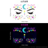 Festivalfeest Fluorescerende tatoeages Halloween Vlinder Waterdicht Gezicht Stickers Tijdelijke Neon Maskerade Tattoo Stickers I0703