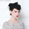 Stingy Brim Hats Stingy Brim Hats Vintage French Wool Women Beret Winter Felt Hat With Bow Flat Top Hats Lady Stewardess Cap Fedoras Chapeau Z230630