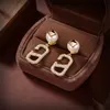 Designer Stud Earring V Logo Charm Pearl Earring Women Luxury Metal Earring Jeweler Woman Gift Fashion Hoop Jewelry ANJ