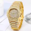 designer watch bust down watch iced out men watch full diamond watch Hip Hop diamond embedding fashion gold silver rose wholesale gift