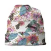 Bérets beau motif de printemps chapeau de seau chapeau de soleil fleurs fleurs florales Slossom jardin Art papillons Nature