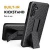 Defender Phone Case For Samsung Galaxy A14 A34 A54 A13 A33 A53 A12 A22 5G With Kickstand  Belt Clip Holster Heavy Duty Shockproof Woven Pattern Design Phone Back Cover