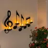 Portacandele 1 set unico ferro porta note musicali montaggio a parete appeso tea light decor per home office regali di inaugurazione della casa