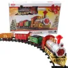 Eléctrico / RC Track Christmas Electric Rail Car Train Music Rail Train Juguete Vías ferroviarias Simulación de coche Música Luz Navidad Año Regalos 230629