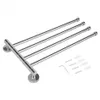 Handduksställar Rostfritt stål 4 Swivel Handdukstänger Hanger Badrob Handduk Rack Bar Rail Hanger Handduk Hållare 4 Bad Badrum Rack Väggmonterad 230629