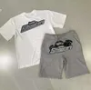 サマーショートスリーブTシャツメンズショーツスーツトラップスターデザイナーTシャツアメリカンヒップホップスウェットシャツコットンパンツセットハイエンドデザイン958ESS