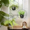 Vazen Nordic New Swinging Chain Metal Hanging Flower Pot Planter Basket Iron Holder Garden Home Balkon Hanging Plant Vase Decoration x0630