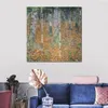 Toile faite à la main Art Gustav Klimt peinture bouleau forêt 1903 paysage oeuvre Home Office Decor