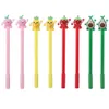 Stylos 24pcs coréens kawaii pêche stylos fruite fraise ananas avocat drôle de stylo drôle de stylo mignon de papeterie écolière