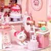 Doll House Accessories 3D Trähus Diorama Toys Diy Handmade Dollhouse Puzzle Model Handmade Miniature Dollhouse With Furnitures Kit for Children 230629