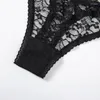 Bragas de mujer 1 Uds. Tangas de encaje transparentes sexis ropa interior femenina de talle bajo con cuentas florales íntimas para mujer