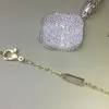 25 MM Van Clover Anhänger Halsketten für Frauen Elegante 4/Vierblättrige Halskette Hochwertige Schiebepulloverkette Edelstahlschmuck 18 Karat vergoldet Hochzeitsgeschenk