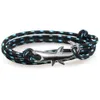 Multi Layered Gunmetal Shark Charm Bracelet Colorful Paracord Jewelry