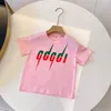 Kids Tshirts Classic Letter Tops Pure Cotton Printed Letter Boy Girls Clothes Fashion Childrens Short Sleeve 8 Colors Tees 100-150CM