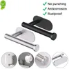 New Toilet Paper Roll Self Adhesive Toilet Holder Wall Mount Stainless Steel No Punching Towel Roll Dispenser Bathroom Kitchen