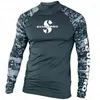 Kvinnors badkläder män simning t-shirt baddräkt strand uv skydd utslag vakt dykning långärmad surfdräkt surfkläder rashguard