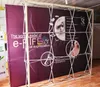 Custom 3x4 Curved Fabric Pop Up Wall Display Stand Banner For Trade Show Booth