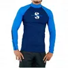 Kvinnors badkläder män simning t-shirt baddräkt strand uv skydd utslag vakt dykning långärmad surfdräkt surfkläder rashguard