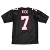 스티치 풋볼 저지 7 Michael Vick 2002 메쉬 레트로 럭비 유니폼 남성 여자 청소년 S-6XL