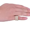 13 mm Rozmiar 612 4 rzędy pierścień tenisowy miedź złota srebrna sześcien cyrkon lodowane pierścienie bioder biżuterii 2870617