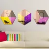 Wallpapers Colored Acrylic Sheets Hexagon Wall Sticker Mirror Cartoon Space Saving Design Decor For Dressing