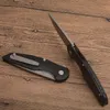 1Pcs G8579 Flipper Folding Knife 5Cr15Mov Stone Wash 4.5mm Blade G10 with Steel Sheet Handle Ball Bearing Fast Open Folder Knives