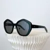 High Beauty Designer Logo p Sonnenbrille Herren und Damen Polygonalbrille Hip Hop Hübsche Tellersonnenbrille