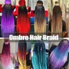 Synthetische Perücken 24 Zoll Jumbo Braiding Synthetic s Afro Ombre Crochet Braid Großhandel für Frauen Alororo 230629