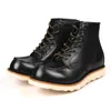 Man Genuine Leather Ankle Boots Round Toe Men Casual Sneakers Fashion Men Short Boot