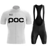 Cykeltröja sätter RCC POC 2023 Summer Men Cykel Kort ärm Mountain Clothing Bike Maillot Suit Bibb Shorts 230629