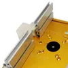 Ensemble de 3 outils auxiliaires de Machine de coupe de plaque d'insertion de Table de routeur avec l'or de jauge d'onglet