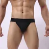 Slip mode hommes solide Nylon slips Sexy taille basse hommes ouvert BuThongs doux sous-vêtement bikini respirant mâle