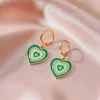 Kolczyki Dangle 2023 Modna wielowarstwowa miłość wisiorek serca dla kobiet proste projektowanie kolorowe kolczyki