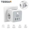 Вязание Tessan Eu Plug Power Pool Cube с 3 розетками +3 USB -порты Несколько европейских штекерных стен.