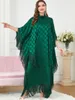 Etnisk kläder lyxklänning Tassel batwing hylsa pläd Abayas muslimska ramandan eid mantel cardigan långa klänningar kimono jubah thobe islamiska