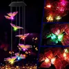 Other Home Decor Solar Power Changeable Light Waterproof Colorful Butterfly Wind Chime Lamp for Home Outdoor Garden Yard Decoration R230630