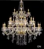 Chandeliers Big Indoor Led Chandelier Crystal Pendants Candelabro Living Room Fixtures Cloth Shade Lustres El Modern