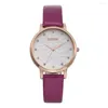 ساعات المعصم Camellia Texture Dial Design Women Watches Fashion Casual Ladies Leather 2023 Brand Simple Female Quartz Clock