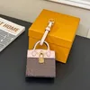 Bolsos de diseñador Carteras con letras marrones Marca de lujo Mini bolsos Monederos Mujeres y hombres famosos Bolso de embrague con cremallera Monederos Totes Crossbody Colgante Encantos Llavero